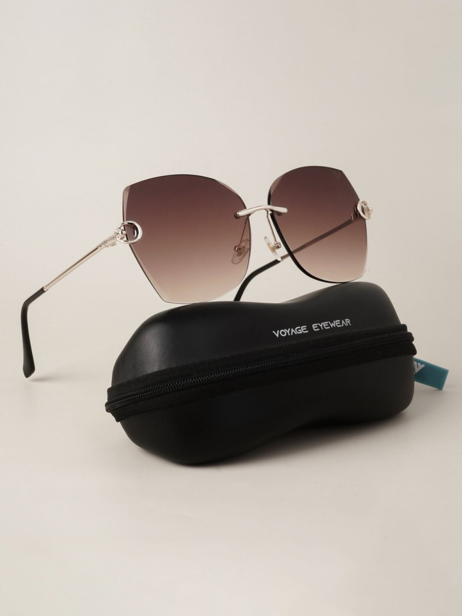 Voyage Dark Brown Square UV Protection Sunglasses for Women