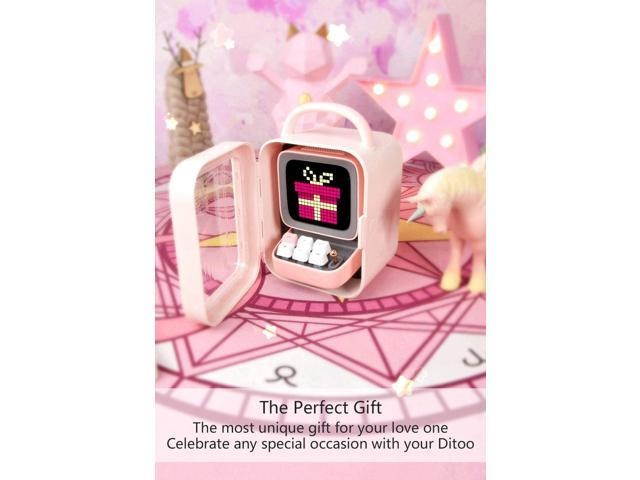 Divoom Ditoo Pixel Art Gaming Portable Bluetooth Speaker with App Controlled 16X16 LED Front Panel, Also a Smart Alarm Clock