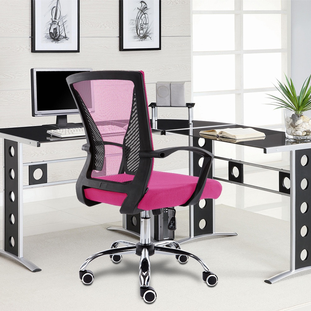 Modern Home Zuna Mid-Back Office Chair - Black/Pink