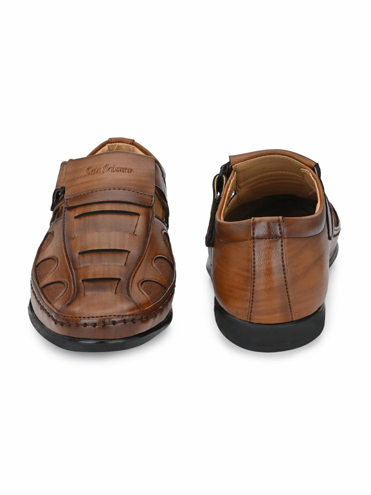 San Frissco Men's Tan Fisherman Sandals