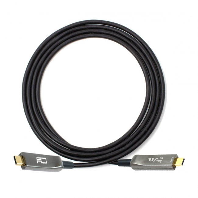 Cablecc  5.0M USB-C Type-C to Type-C Active Optical Cables AOC Cable Active Fiber Optic Fast Transfer Gen2 10Gbps