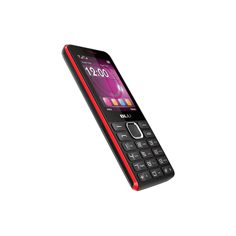 Tank II T193 Unlocked GSM Dual-SIM Cell Phone w/ Camera and 1900 mAh Big Battery - Unlocked Cell Phones - Retail Packaging - Black Red