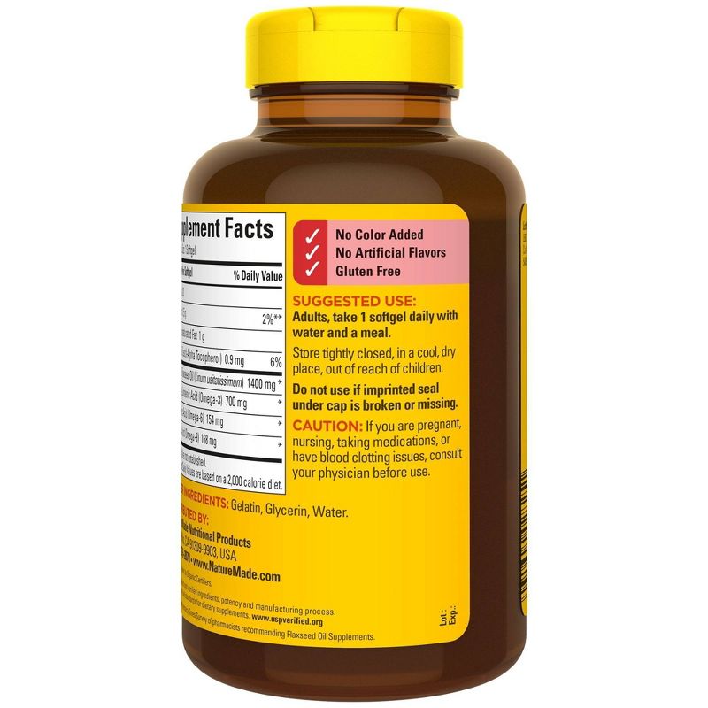 Nature Made Flaxseed Oil 1400 mg Softgels - 100ct