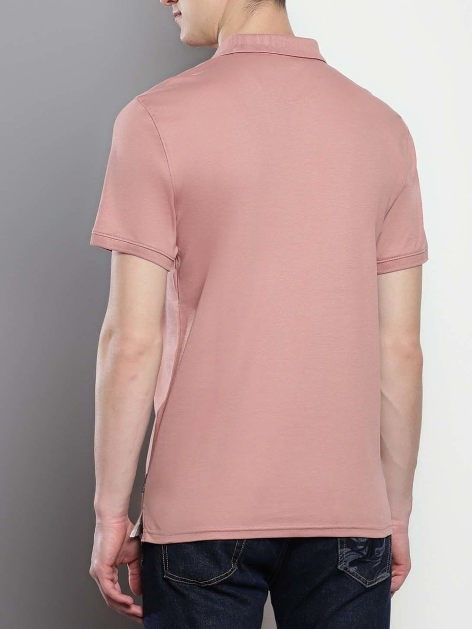 Calvin Klein Ash Rose Cotton Regular Fit Polo T-Shirt