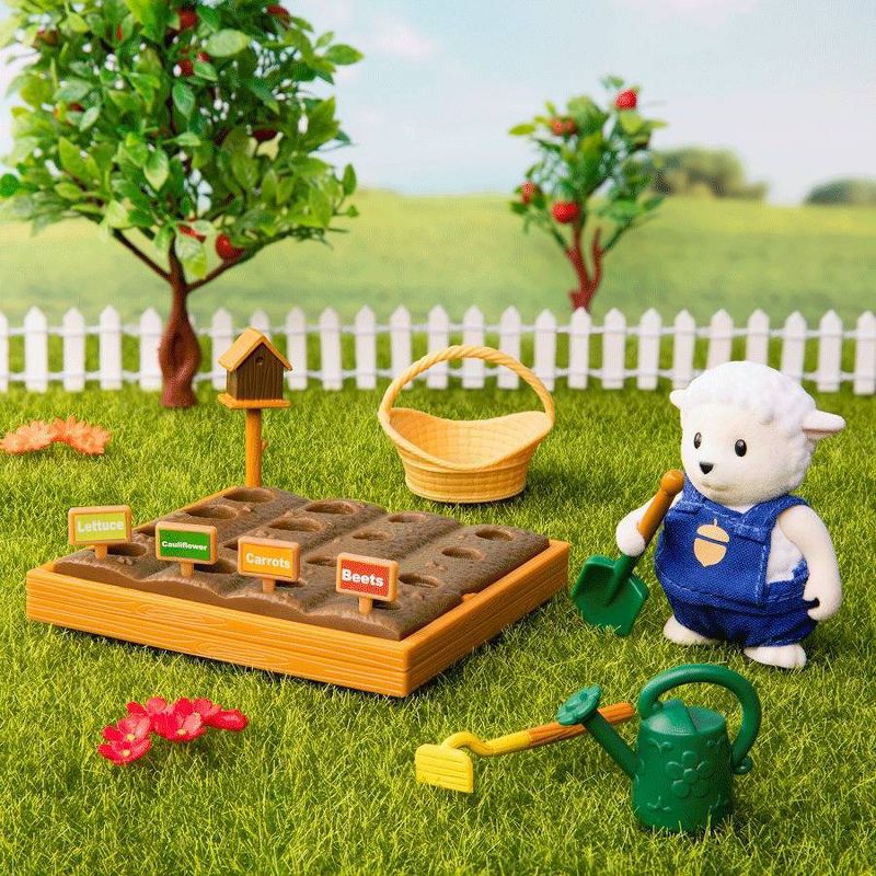 Li'l Woodzeez Miniature Playset with Animal Figurine 31pc - Garden Set