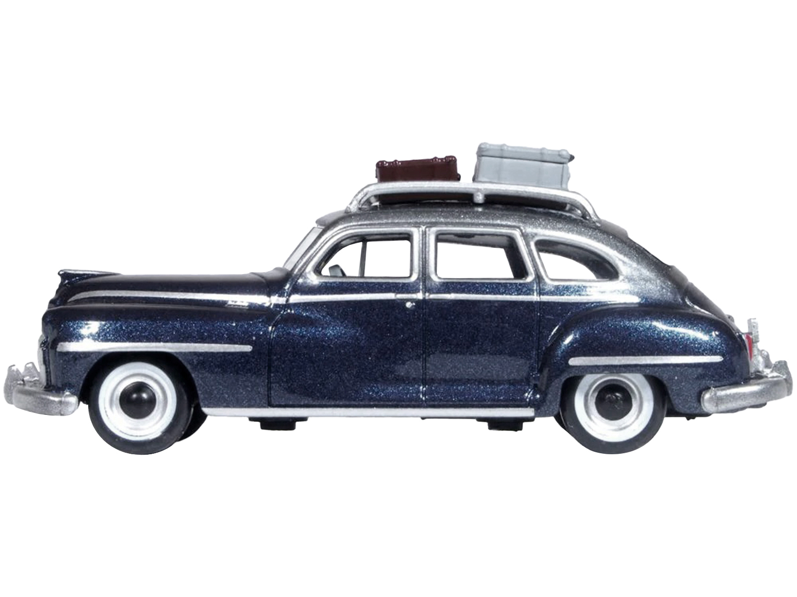 1946 DeSoto Suburban Ambulance Dark Blue "Junction City Ambulance" 1/87 (HO) Scale Diecast Model Car by Oxford Diecast