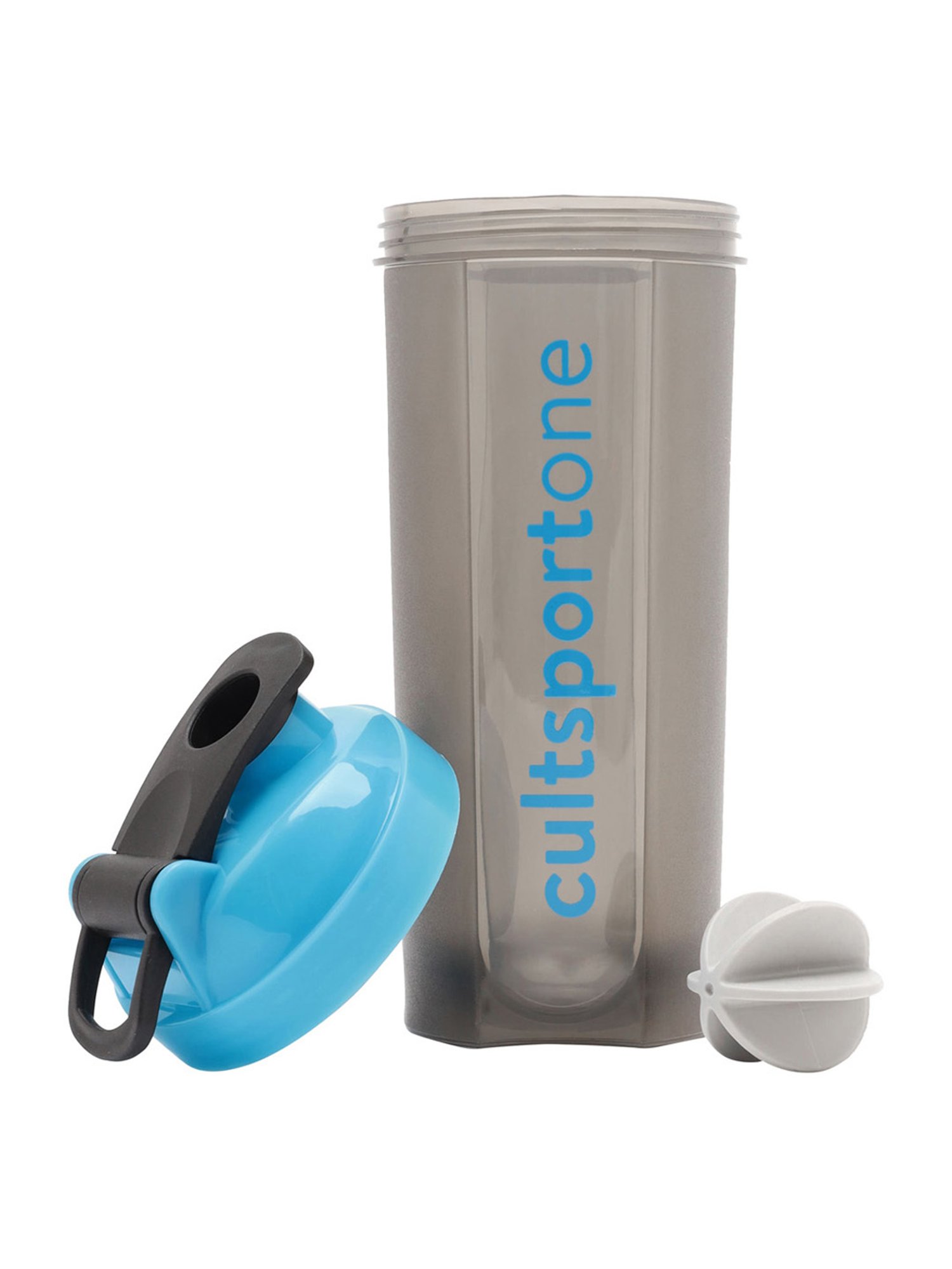 Cultsportone Spill Proof Flip Top Shaker with Blender Ball (Blue)