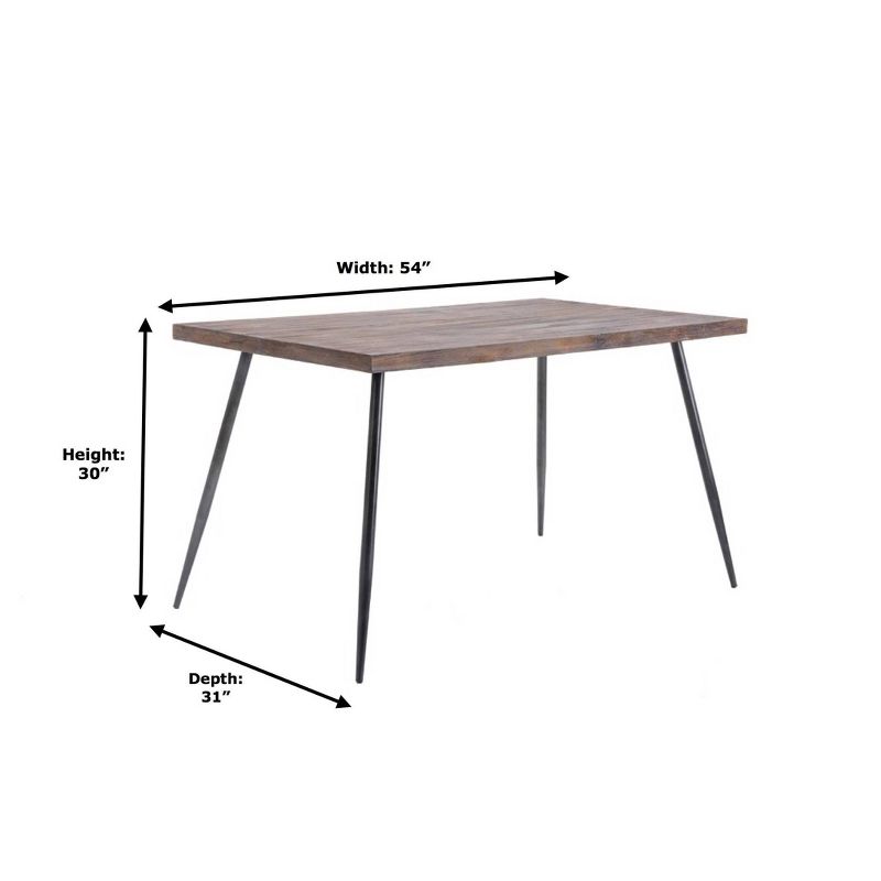 54" Reddick Wood Dining Table/Desk Antique Gray - Summerland Home