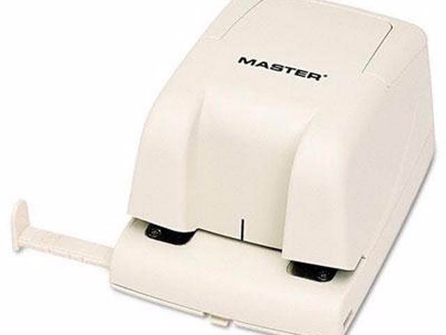 Master EP210 Electric/Battery-Operated Two-Hole Punch - MATEP210