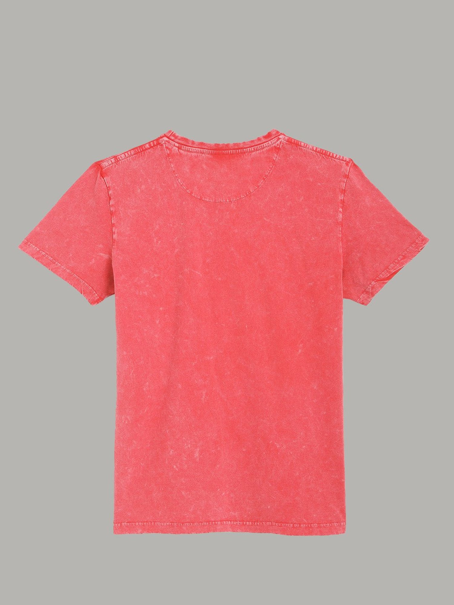 Free Authority Red Regular Fit Printed T-Shirt