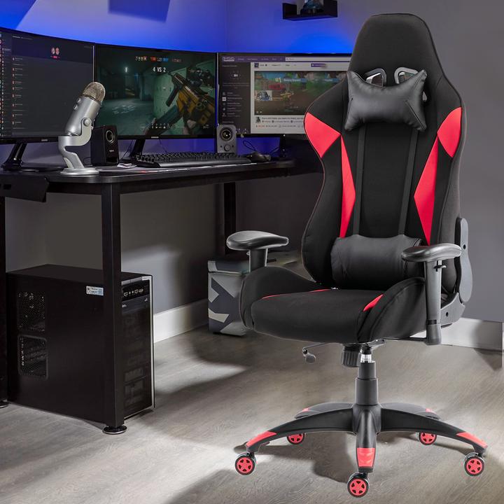 SMUGDESK Gaming Chair Racing Computer Desk Office Chair High Back Game Chair Seat Height Armrest Adjustable Swivel Ergonomic Task Chair with Headrest and Lumbar Support,Grey