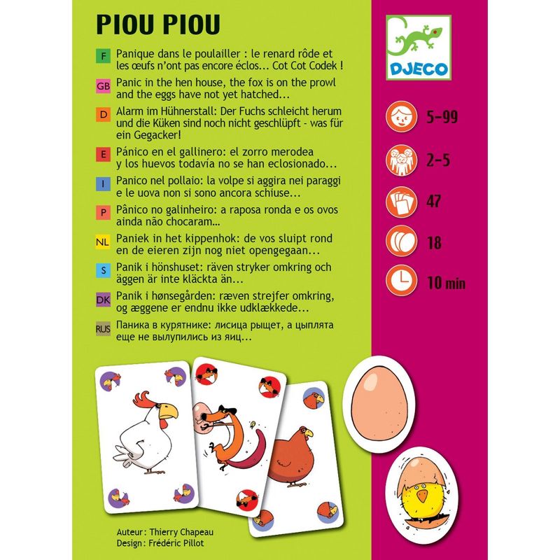 Asmodee Piou Piou Card Game