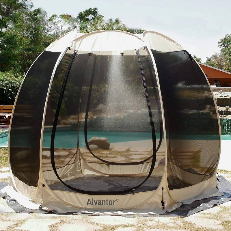 10' x 10' Waterproof PE Tarp Floor Mat for Screen House Gazebo - Alvantor