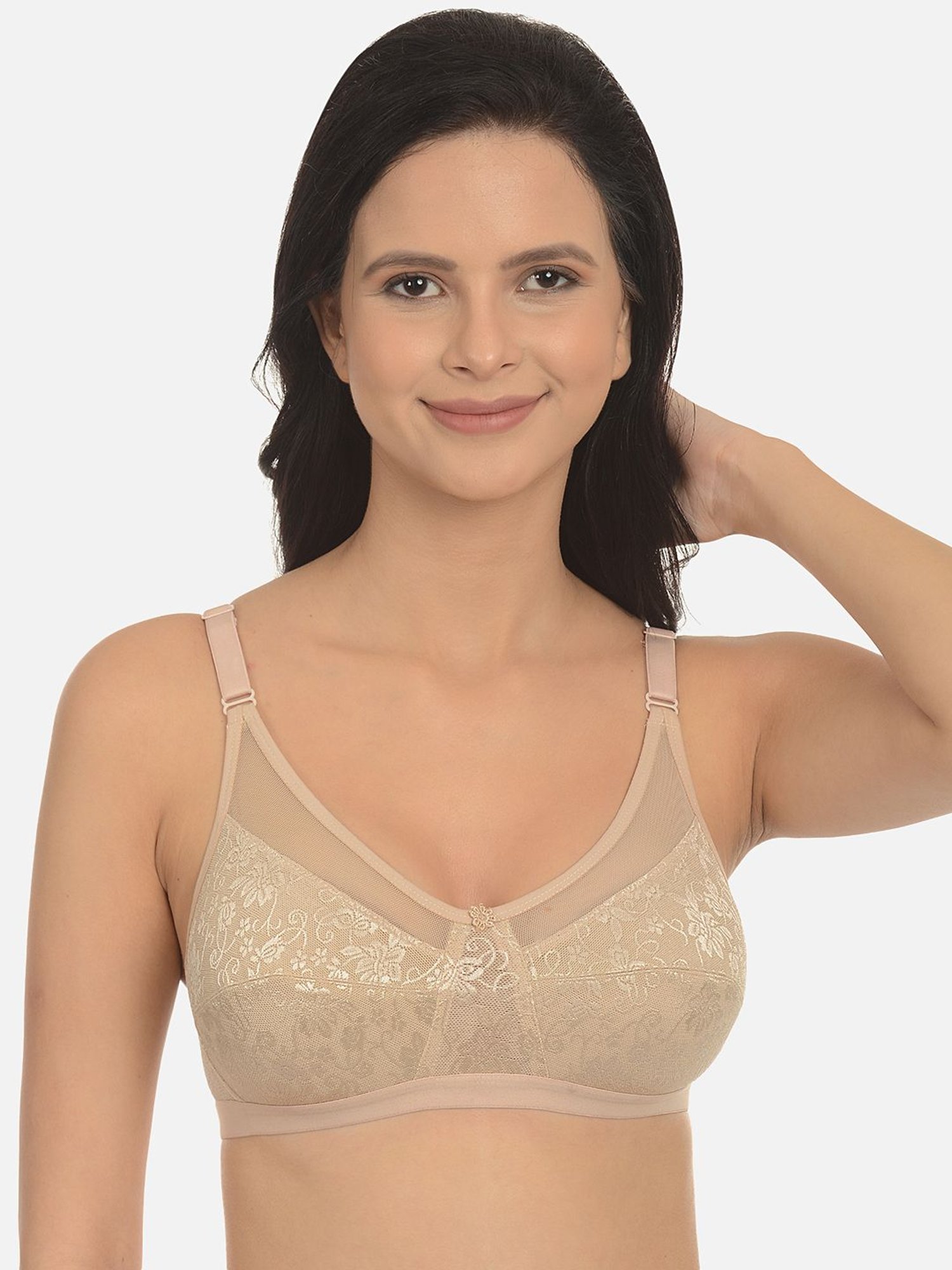 Mod & Shy Beige Non Wired Non Padded Minimizer Bra