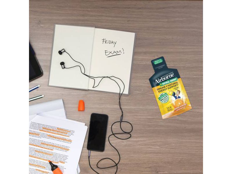 Airborne Plus Natural Energy Liquid Shot - Zesty Orange - 10ct