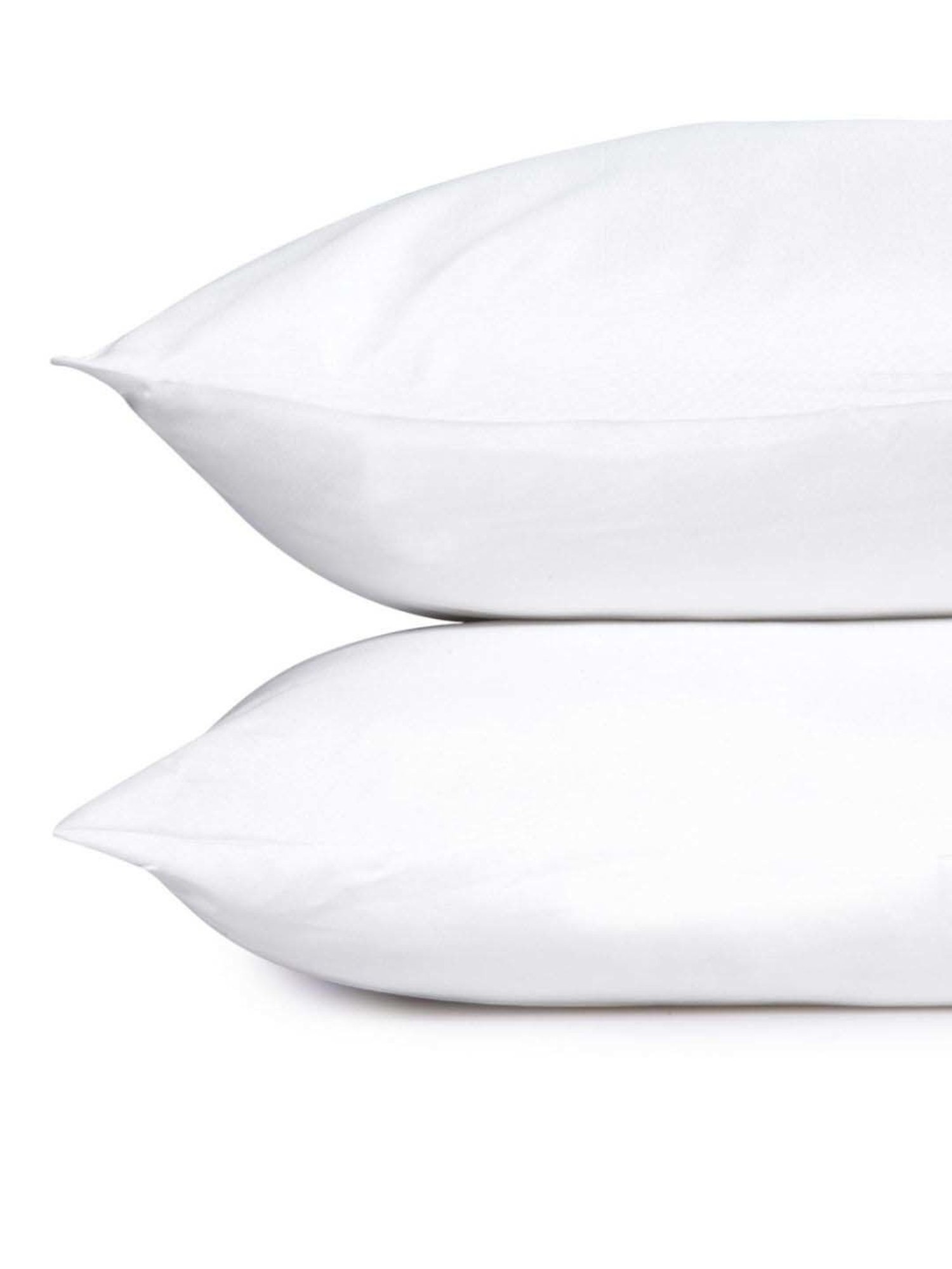 Bianca Papaya White Soft Pillow With Smooth Microfiber Shell - Set of 2