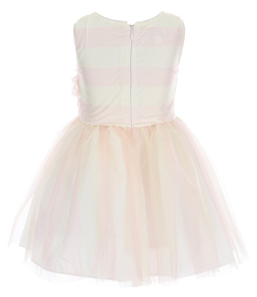 Pippa & Julie Little Girls 2T-6X Sleeveless Soutache Bodice And Ombre Mesh Skirt Dress