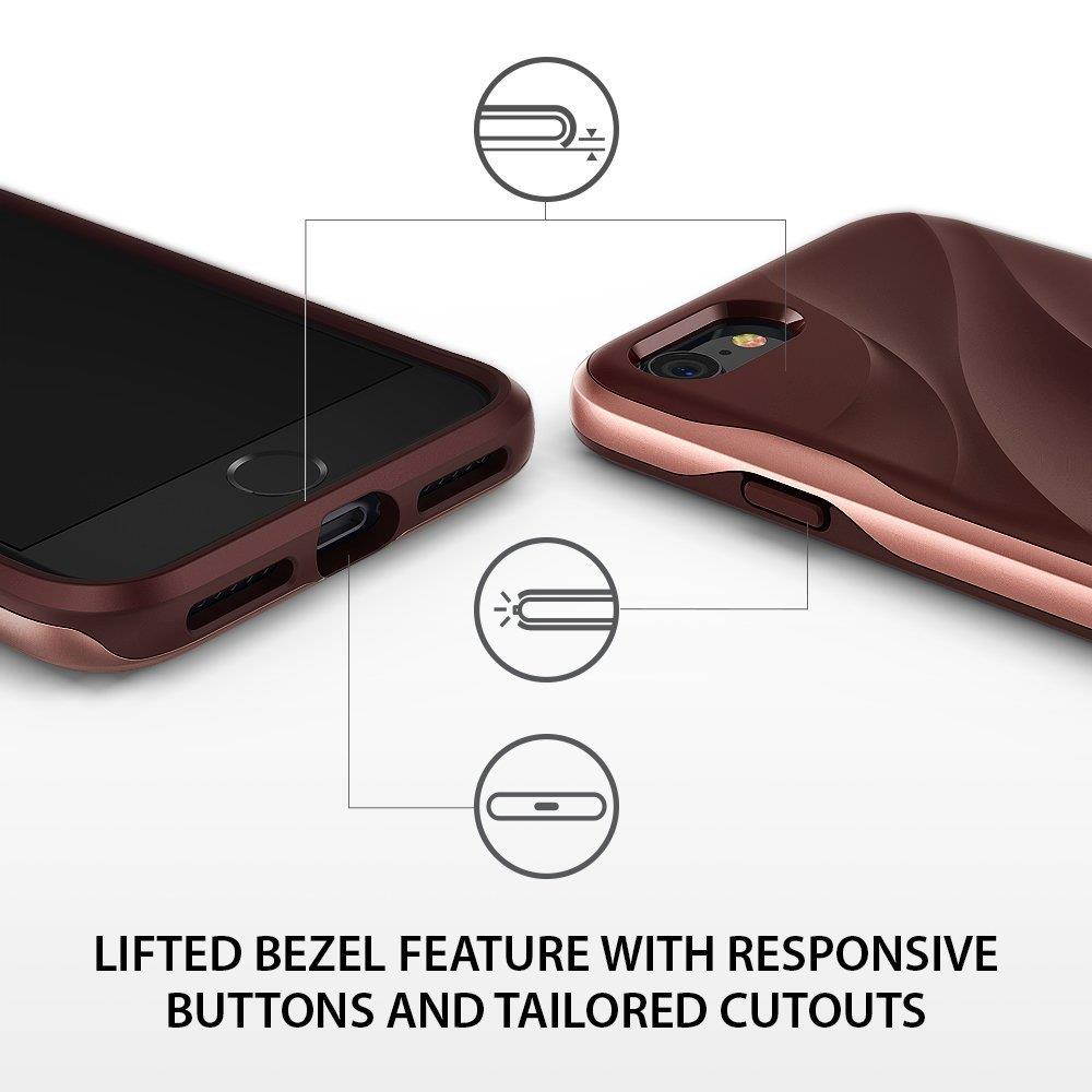 Apple iPhone 8 Case, Ringke [WAVE] Dual Layer Heavy Duty Shockproof PC TPU Protective Cover for iPhone 7 / iPhone 8 - Coastal Blue