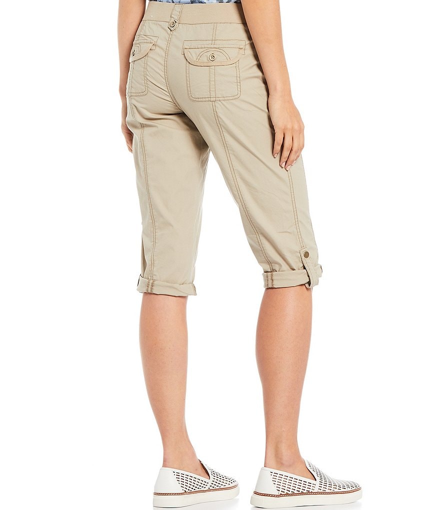 Intro Petite Size The Poppy Roll-Tab Hem Capri