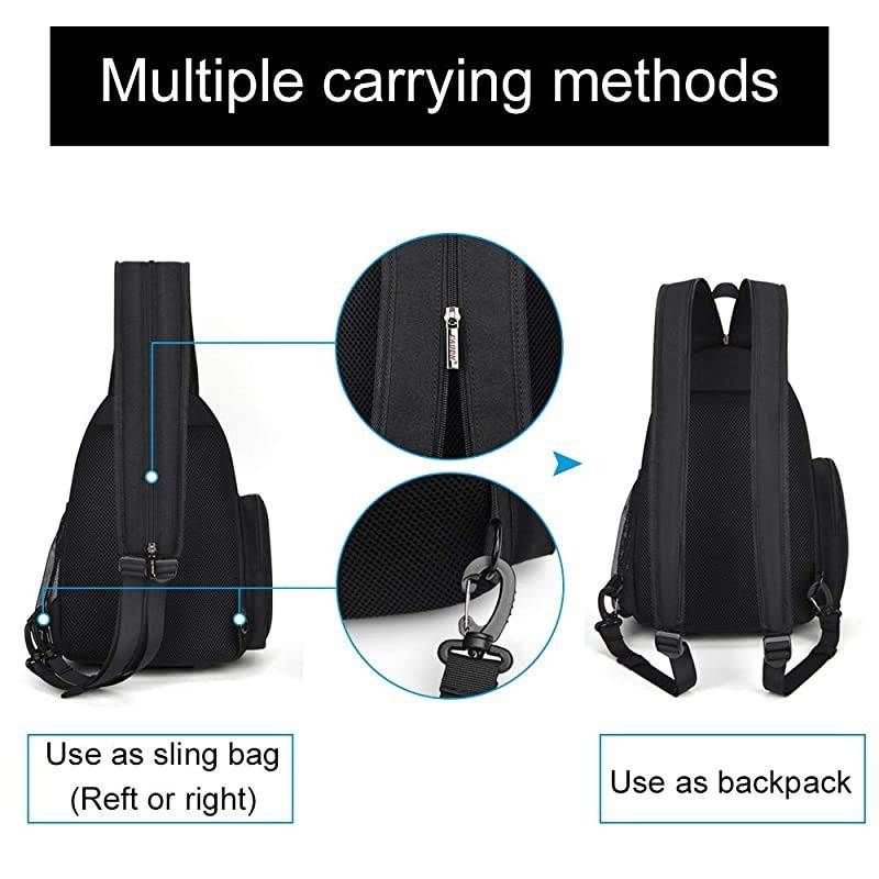 Camera Bag Sling Backpack Camera Case Backpack with Tripod Holder for DSLRSLR Mirrorless Cameras Canon Nikon Sony Pentax Black