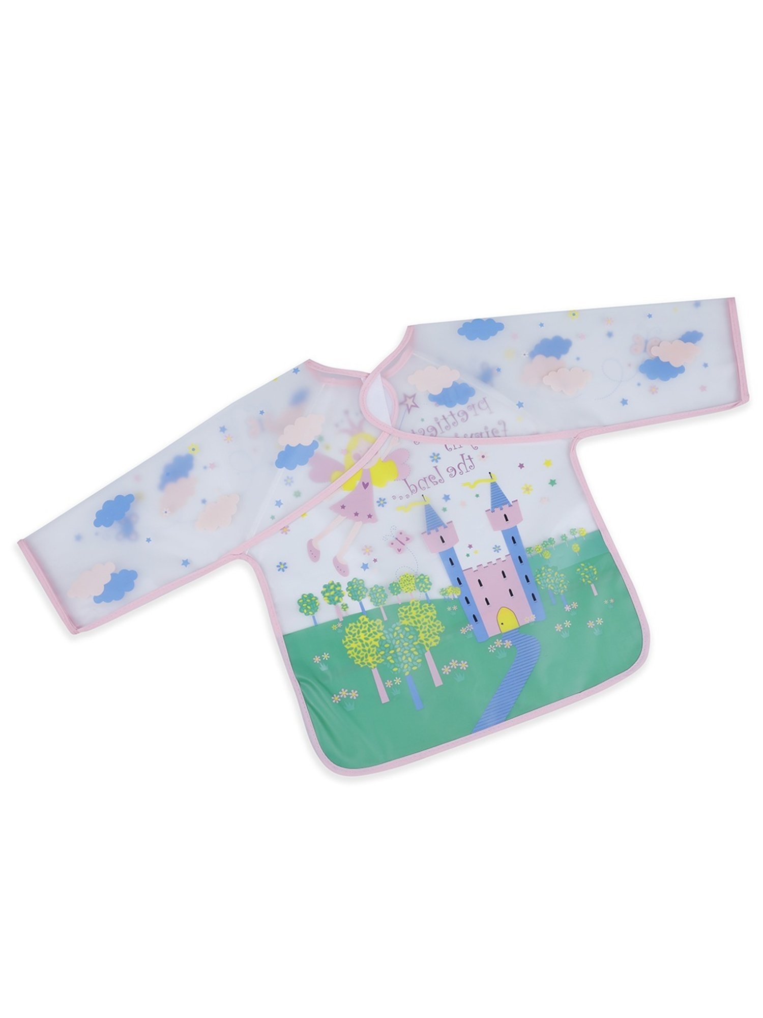 Baby Moo Kids Pink & Green Printed Bib