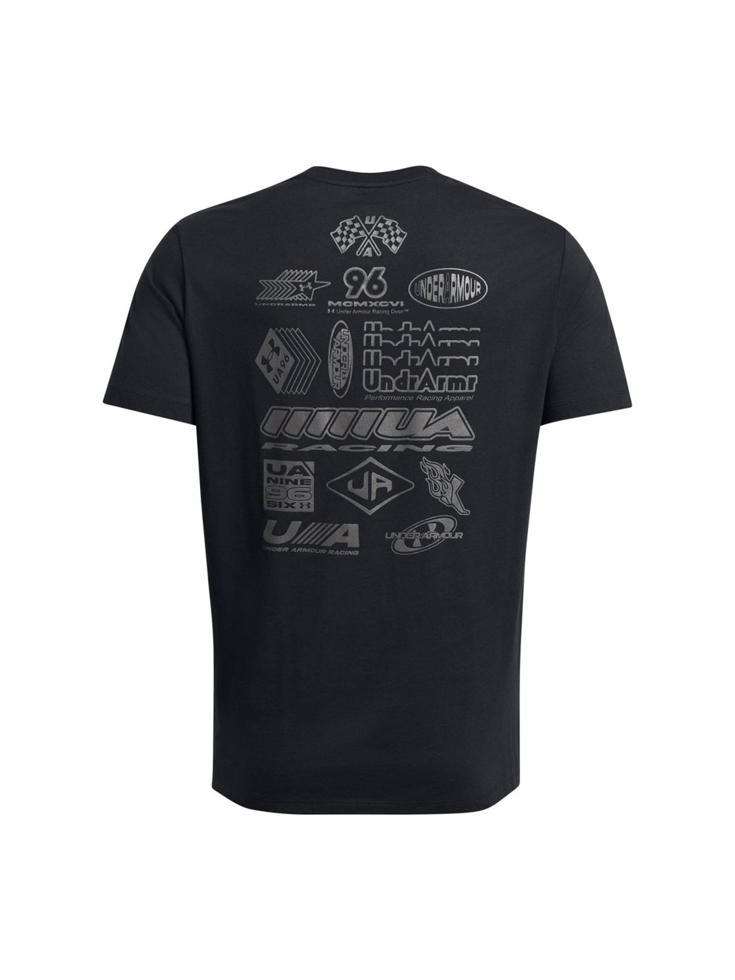 Under Armour Black Cotton Slim Fit Printed T-Shirt