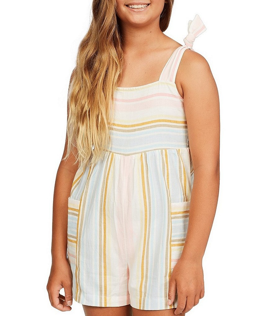 Billabong Little/Big Girls 5-14 Hey Cutie Striped Romper