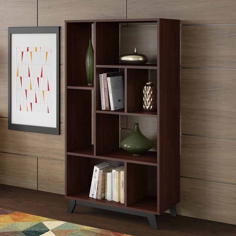 65" Centura 8 Shelf Bookcase Century Walnut - Kathy Ireland Home