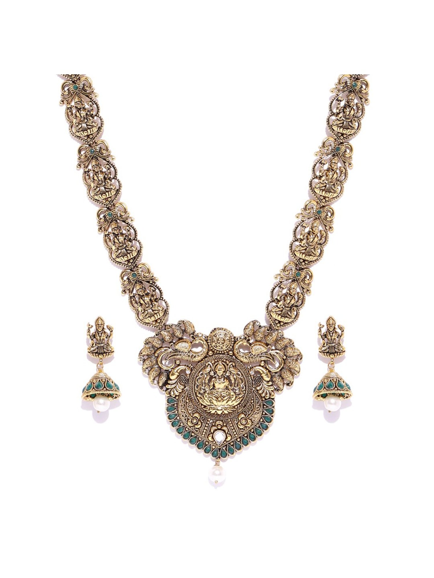 Zaveri Pearls Ethnic Golden Alloy Set