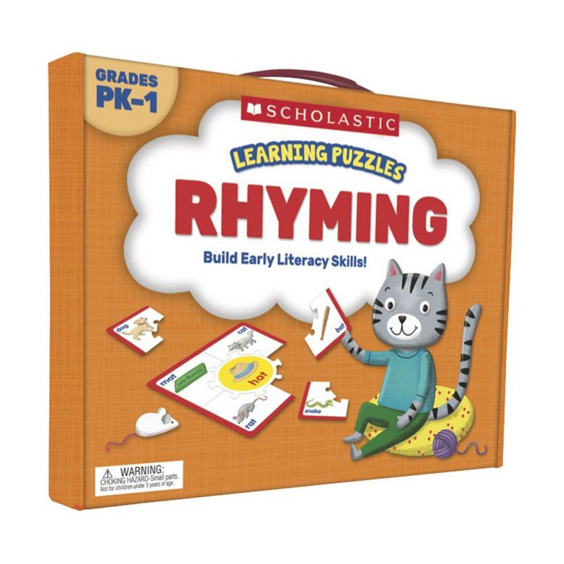 Scholastic Beginning To Read Puzzle Set - Vowels, Rhyming, Classifying and Sounds - Set of 4