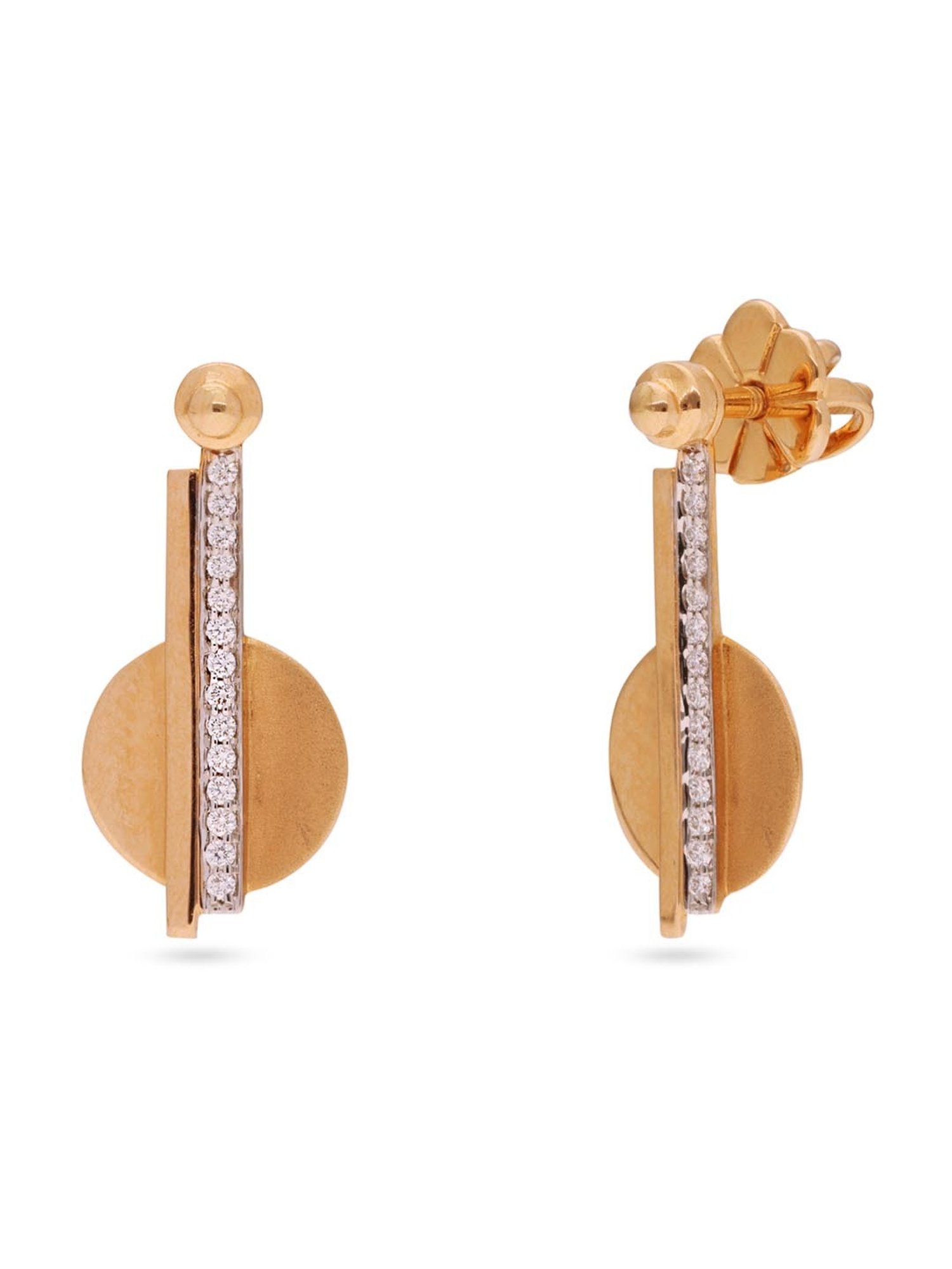 CKC 18k Gold & Diamond Earrings for Women