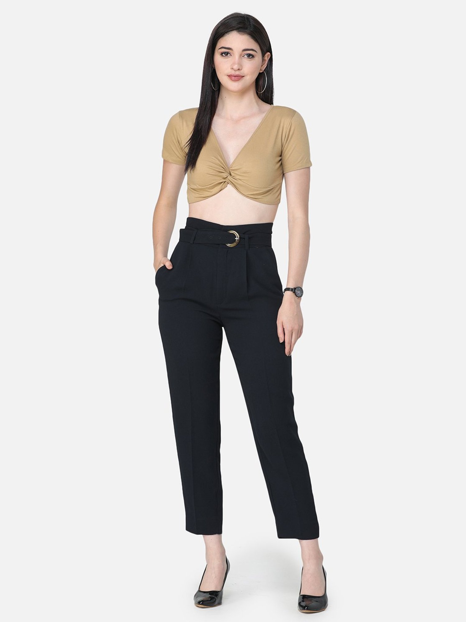 Scorpius Gold Regular Fit Crop Top