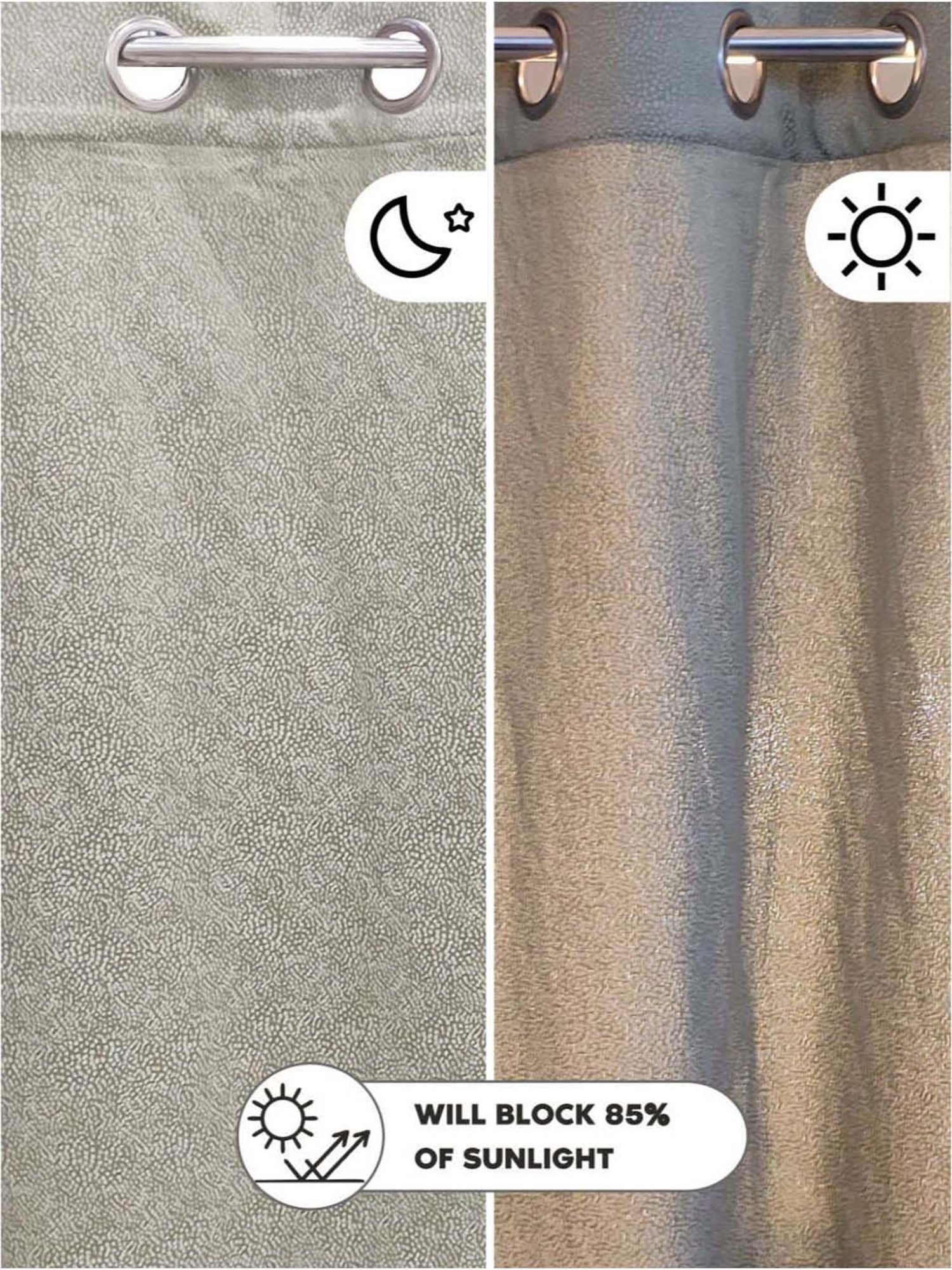 Bianca Tremezzo Grey Faux Silk 7 Ft. Door Curtain - Set of 2