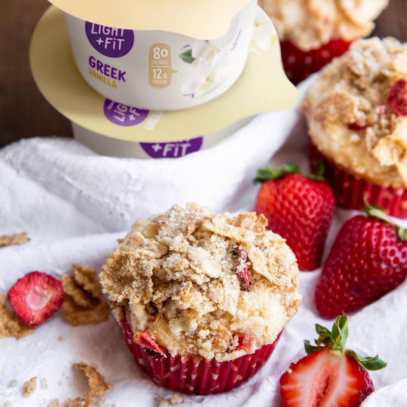 Light & Fit Dual Flavor Strawberry Cheesecake & Raspberry Lemon Tart Greek Yogurt - 4pk/5.3oz Cups