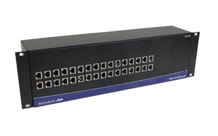 Smart AVI - RK-DVS-TX4S - SmartAVI Powered Rack/Chassis with DVI-D 2-Port CAT6 STP Transmitter with Local Loop - 4 Input