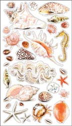 Sticko 58 Stickers-Sea Shells and Sand
