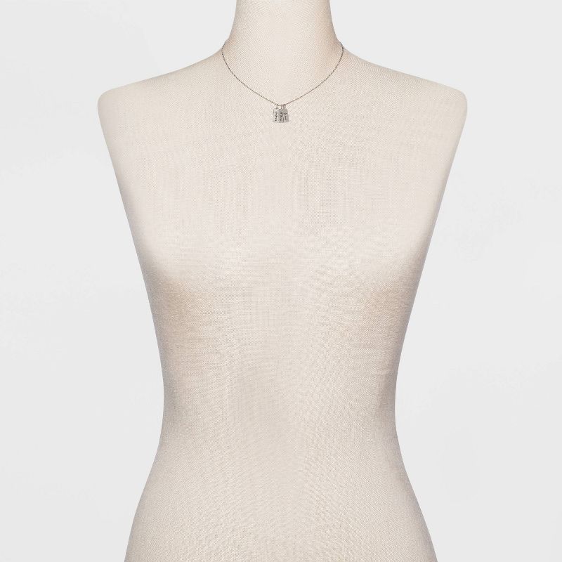 Beloved + Inspired Silver 'Be Brave, Be Strong and Be Kind' Tag Necklace - Silver