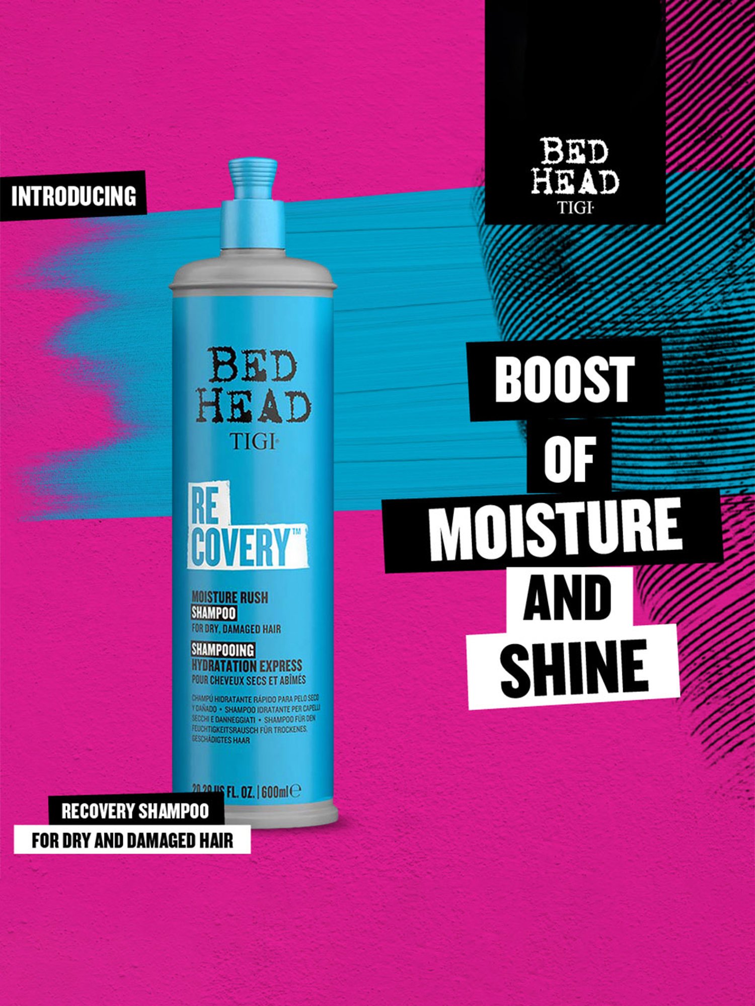 Bed Head TIGI Recovery Moisture Rush Shampoo - 600 ml