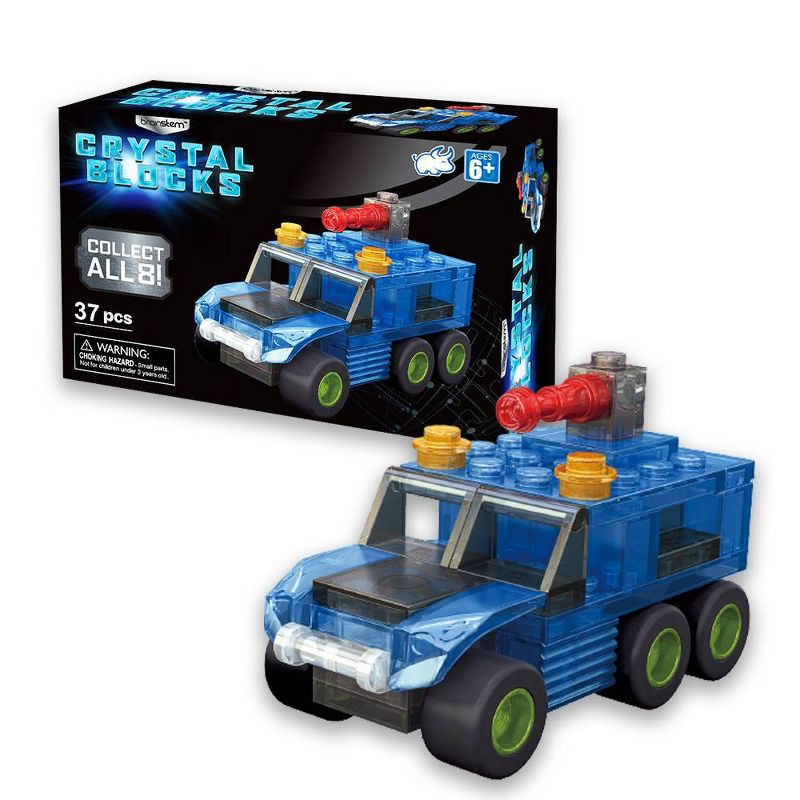 Brainstem Crystal Blocks Bundle - Boat Police Car Helicopter & Firetruck