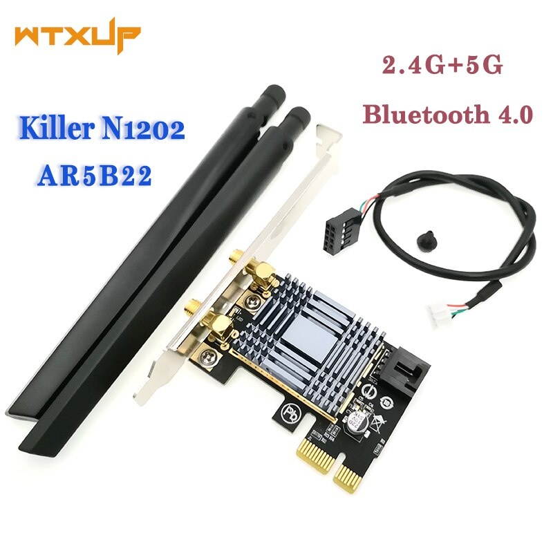 Dual band 2.4G/5G For Atheros AR5B22 AR9462 300Mbps half Mini PCIE WiFi+BT 4.0 Bluetooth 4.0 WIFI Network Adapter