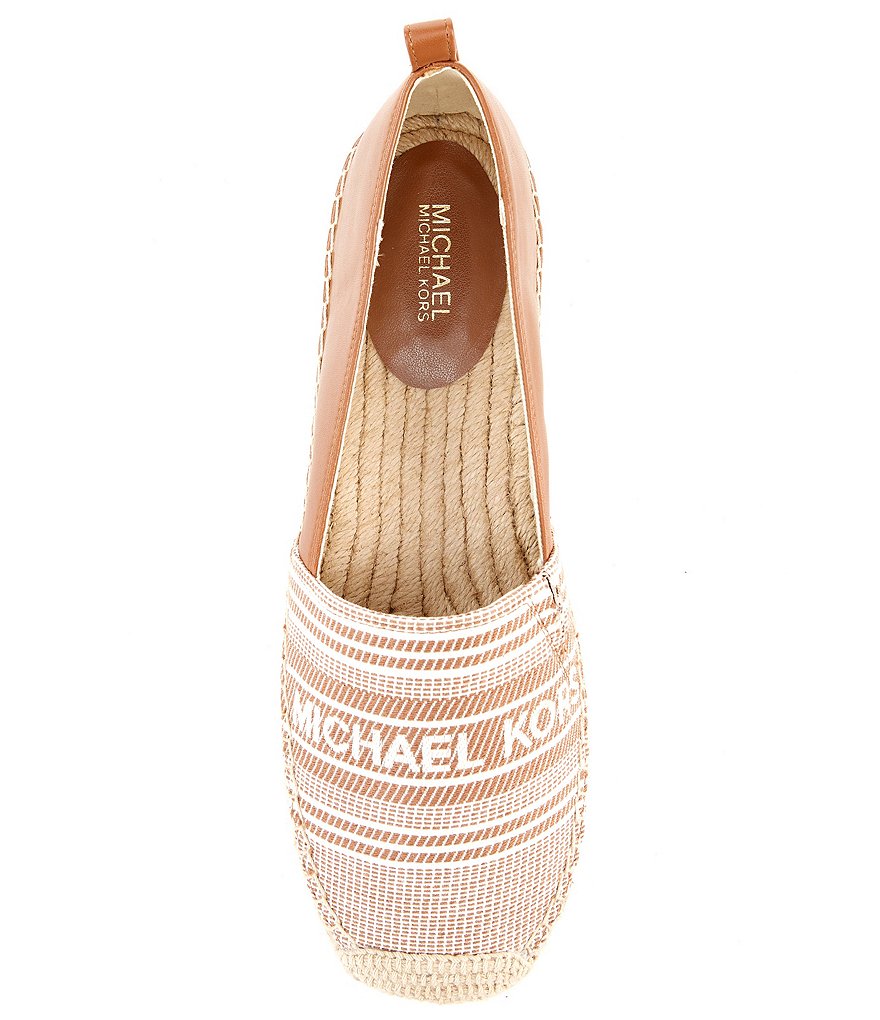 MICHAEL Michael Kors Lenny MK Logo Stripe Jacquard Espadrilles