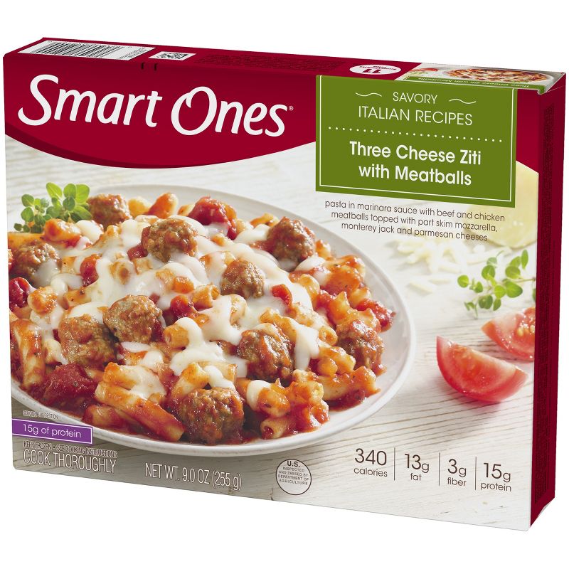 Smart Ones Frozen Three Cheese Ziti with Meatballs - 9oz