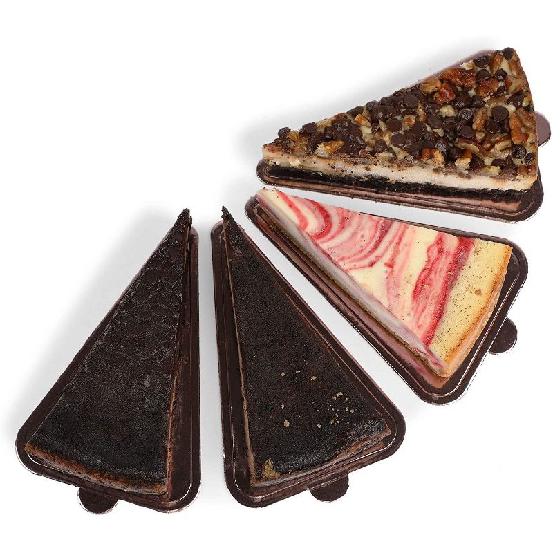 Sparkle and Bash 200 Pack Mini Cake Boards, Rose Gold Foil Triangle Dessert Bases (3 x 4.6 In)