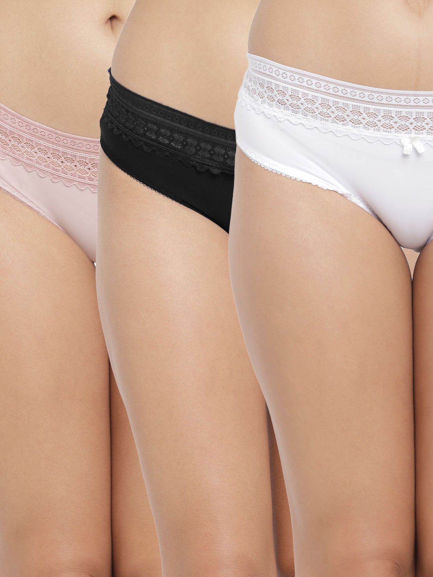 N-Gal Multicolor Lace Bikini Panty (Pack Of 3)