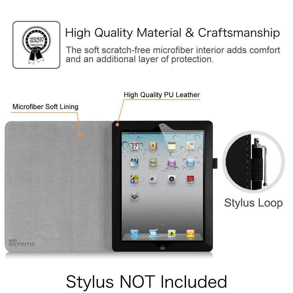 Fintie iPad 2/3/4 Case - Slim Fit Folio Stand Case Smart Protective Cover Auto Sleep/Wake Feature for Apple iPad 2, iPad 3 & iPad 4th Generation with Retina Display - Dont Touch