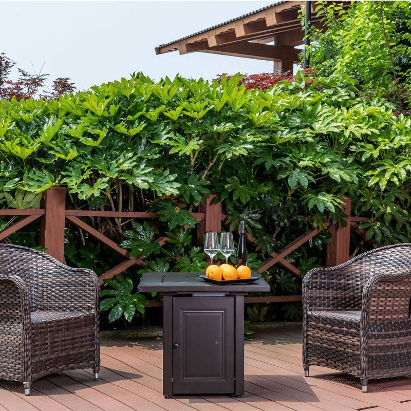 Square Fire Table Mocha 28" - Legacy Heating