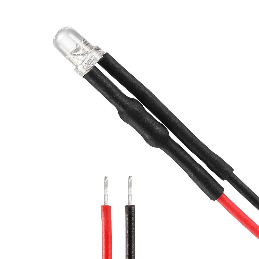 200Pcs White 5mm Round Emitting Diode LED Light Lamp 3.0-3.2V