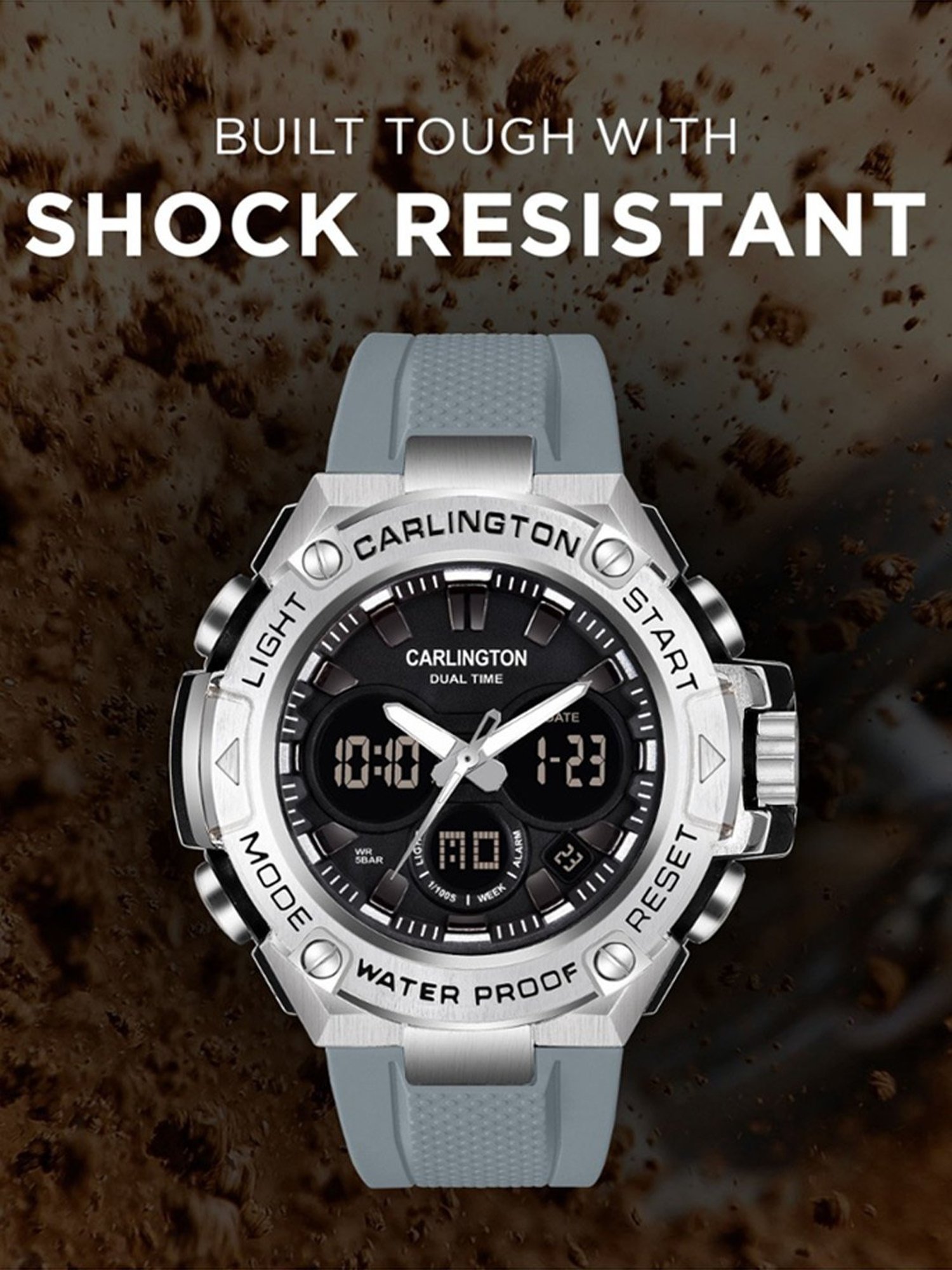 Carlington Endurance 9107 Grey Chronograph Watch for Men