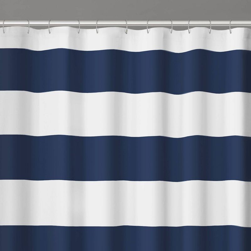 Porter Striped Shower Curtain Navy - Zenna Home