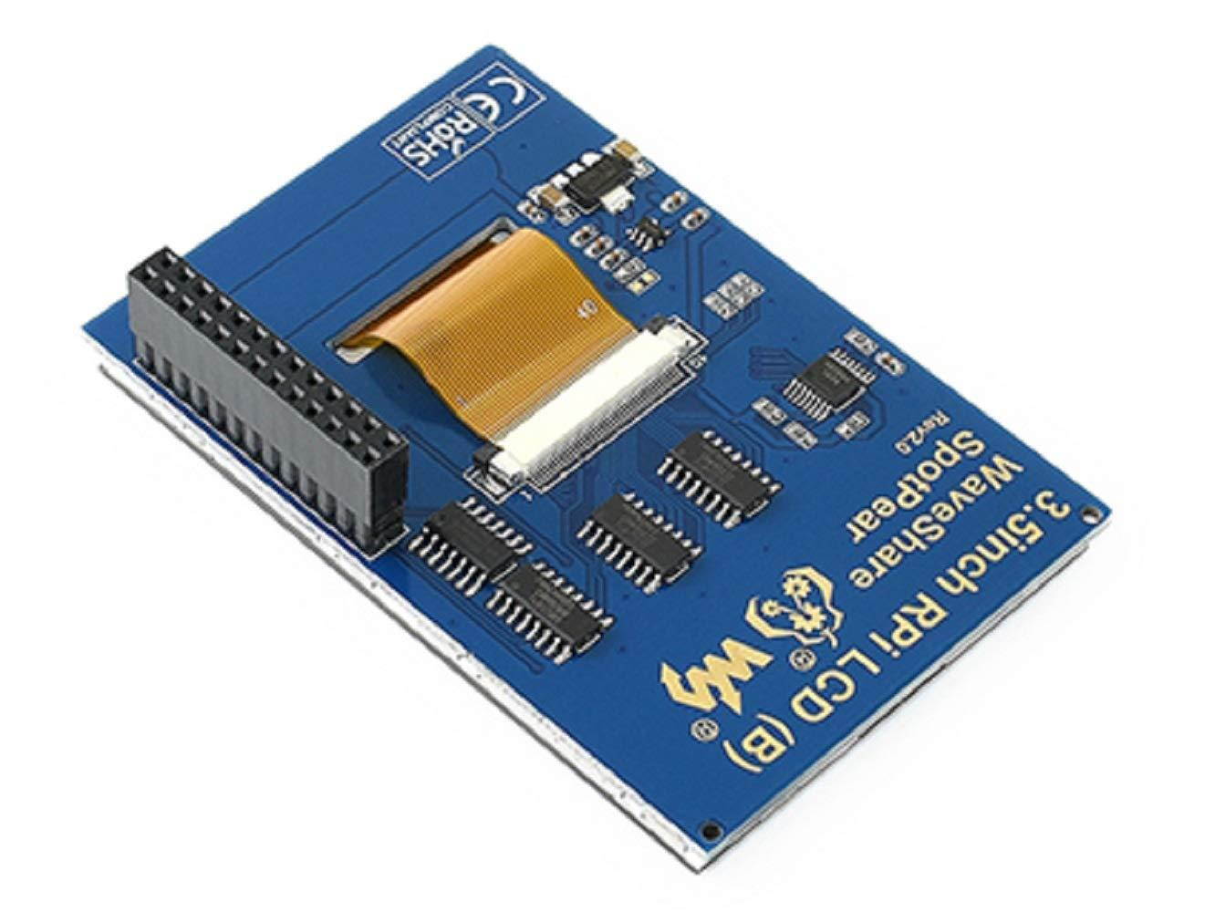 3.5 inch Resistive Touch Screen IPS LCD 480x320 Hardware Resolution XPT2046 Controller for Any Revision of Raspberry Pi (3B+/3B/2B/A+/B+)